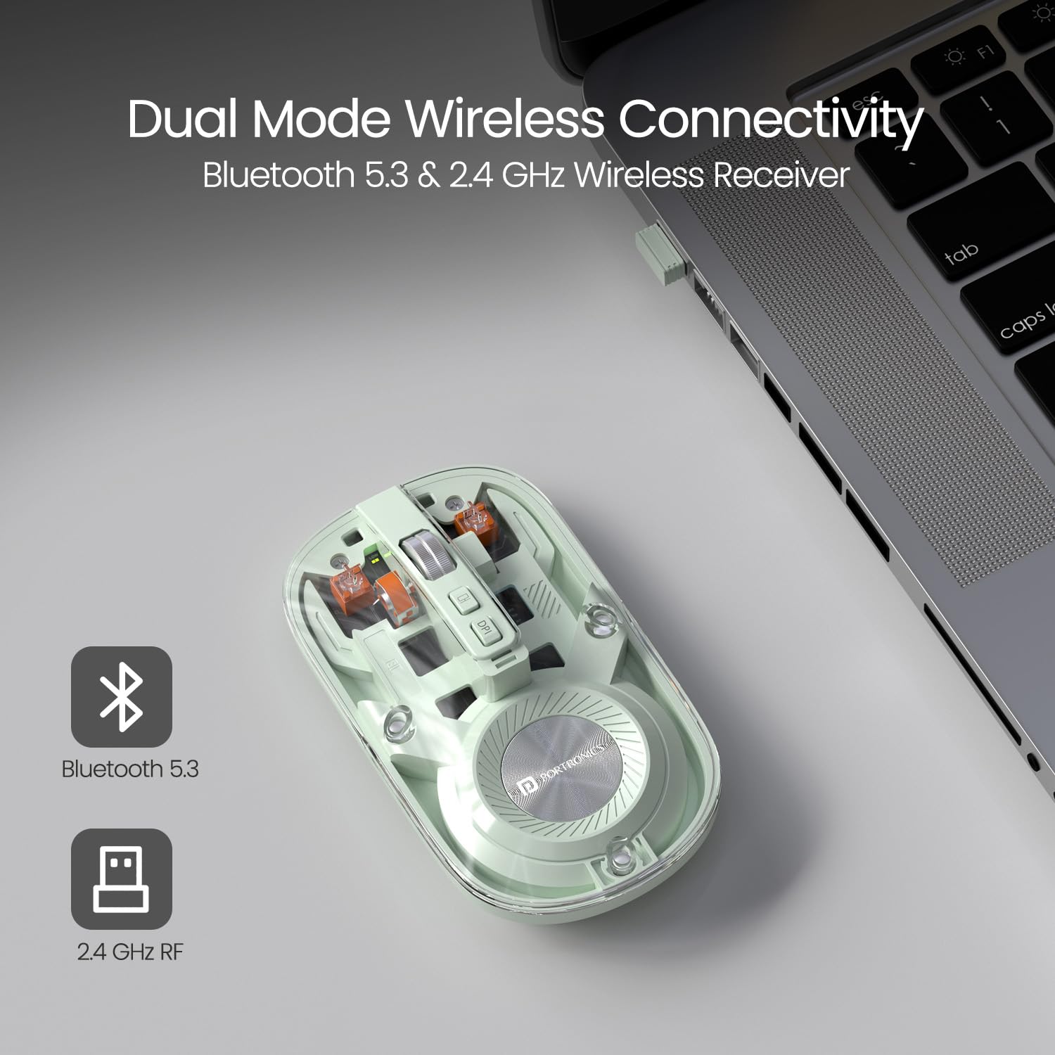 Portronics Toad 8 Transparent Wireless Bluetooth MouseBest Amazon Deals