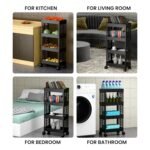 Plastic Multipurpose 4-Tier Floor Mount Corner ShelfBest Amazon Deals