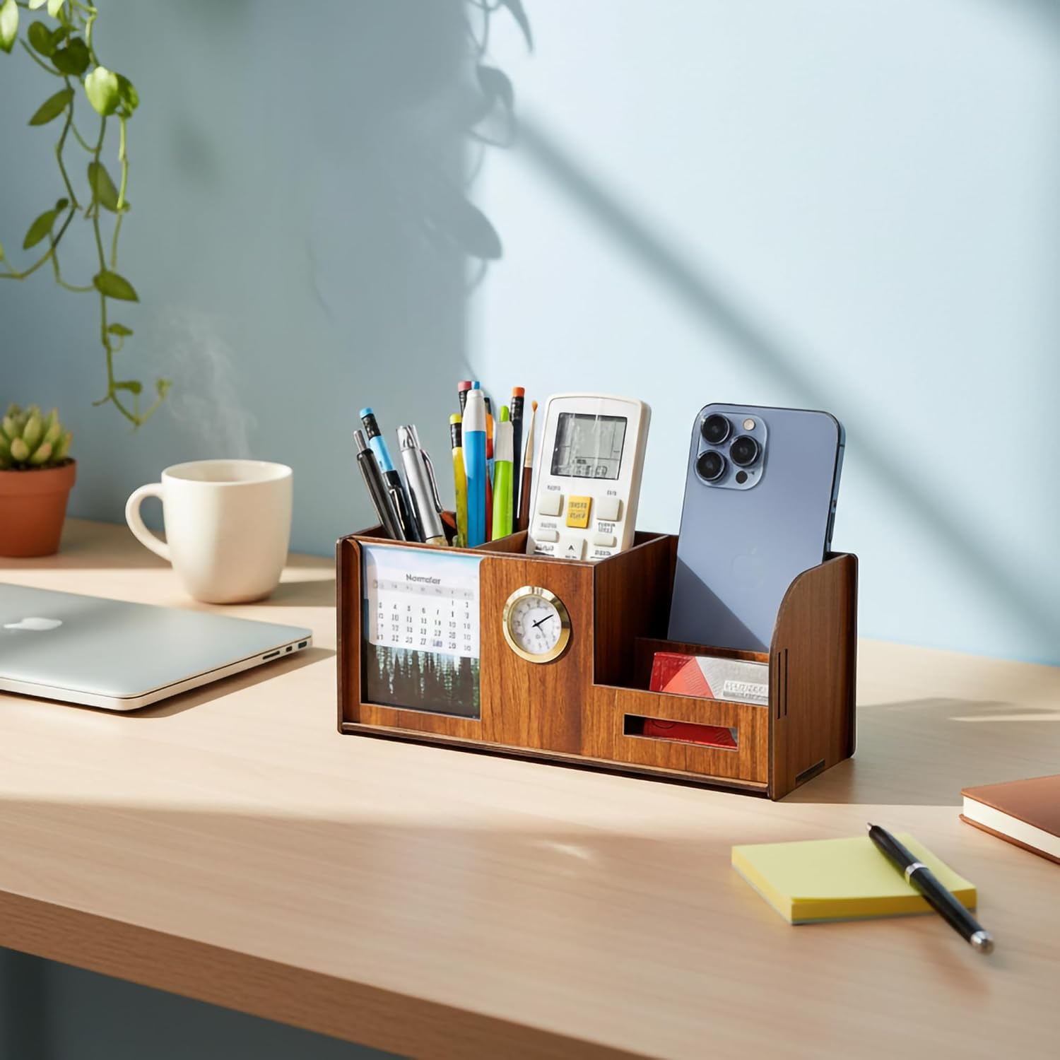 Deskart Stylish Pen Holder Stand with Clock, Two YearsBest Amazon Deals