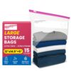 Reusable Transparent Storage Bags with Slider Zip Lock |Best Amazon Deals Reusable Transparent Storage Bags with Slider Zip Lock |Best Amazon Deals
