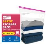 Reusable Transparent Storage Bags with Slider Zip Lock |Best Amazon Deals