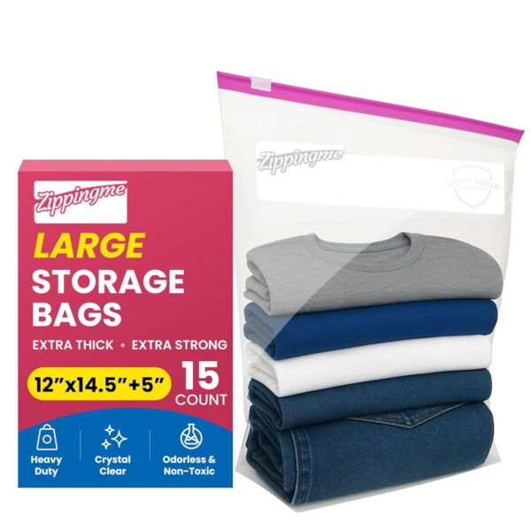 Reusable Transparent Storage Bags with Slider Zip Lock |Best Amazon Deals Reusable Transparent Storage Bags with Slider Zip Lock |Best Amazon Deals