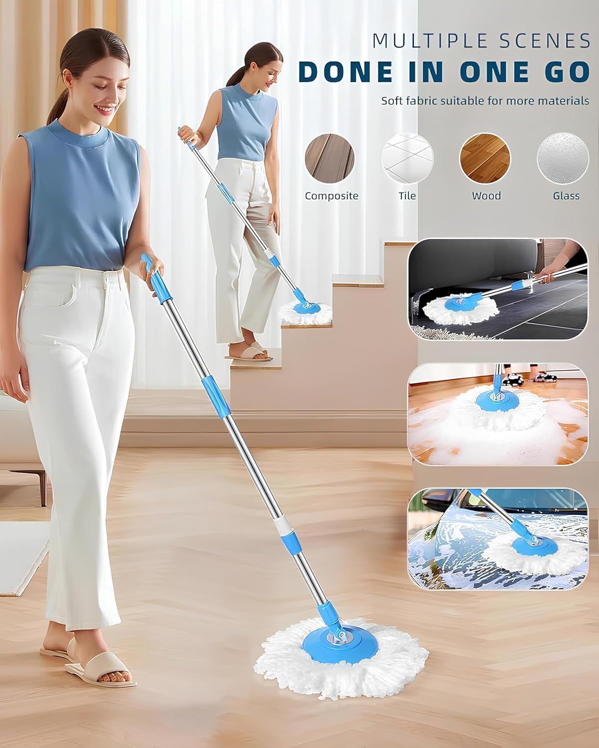 Feyora Mop Stick for Floor Cleaning, 360 Degree Spin MopBest Amazon Deals
