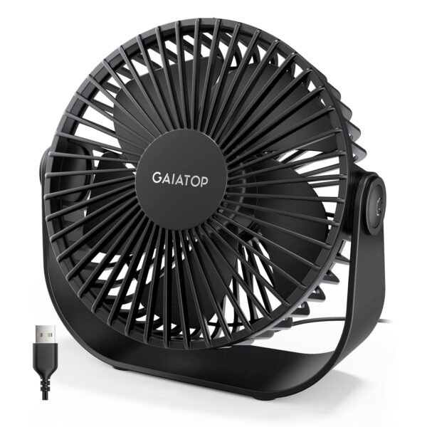 Gaiatop USB Portable Desk Fan, 3 Speeds, Quiet, SmallBest Amazon Deals