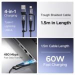 boAt FlexiCharge 400 Charging Cable w/ 4-in-1Best Amazon Deals