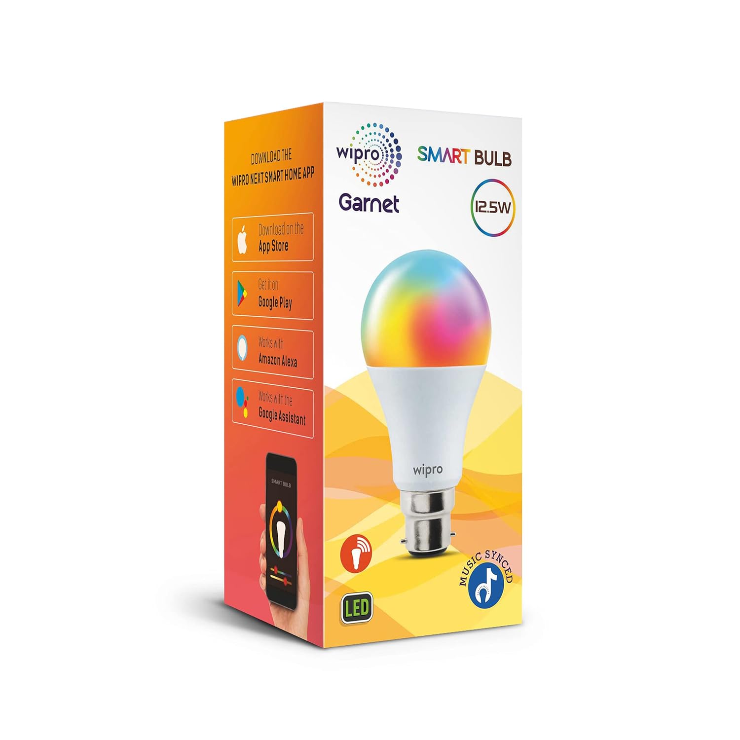 wipro 12.5W B22D Wi-Fi Smart LED Bulb with Music Sync |Best Amazon Deals