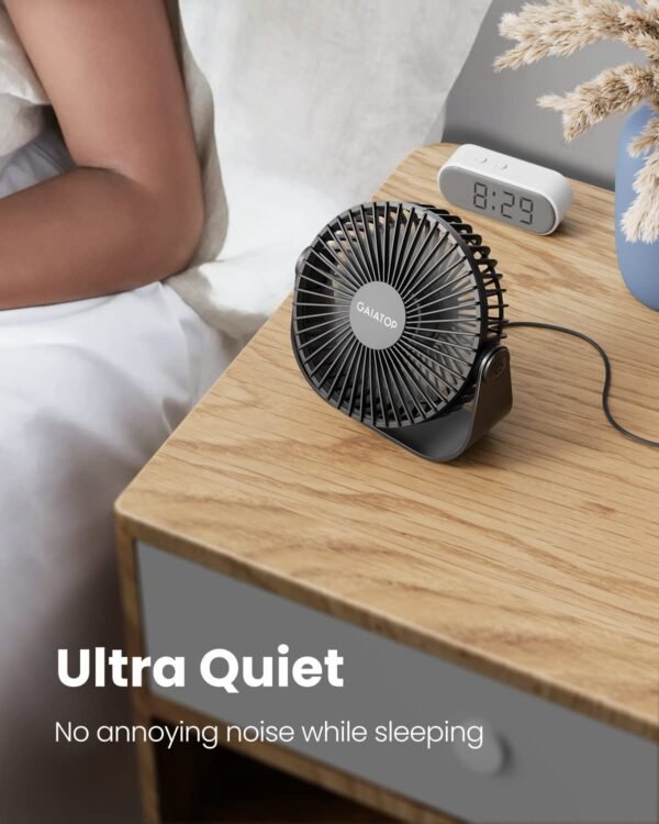 Gaiatop USB Portable Desk Fan, 3 Speeds, Quiet, SmallBest Amazon Deals