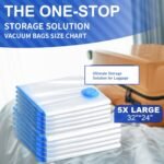 5 Pack Vacuum Storage Bags with Hand Pump  Extra Large 32Best Amazon Deals