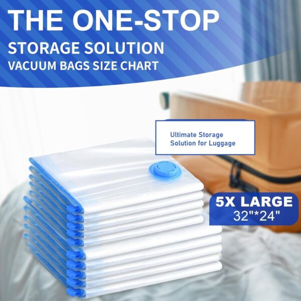 5 Pack Vacuum Storage Bags with Hand Pump Extra Large 32Best Amazon Deals
