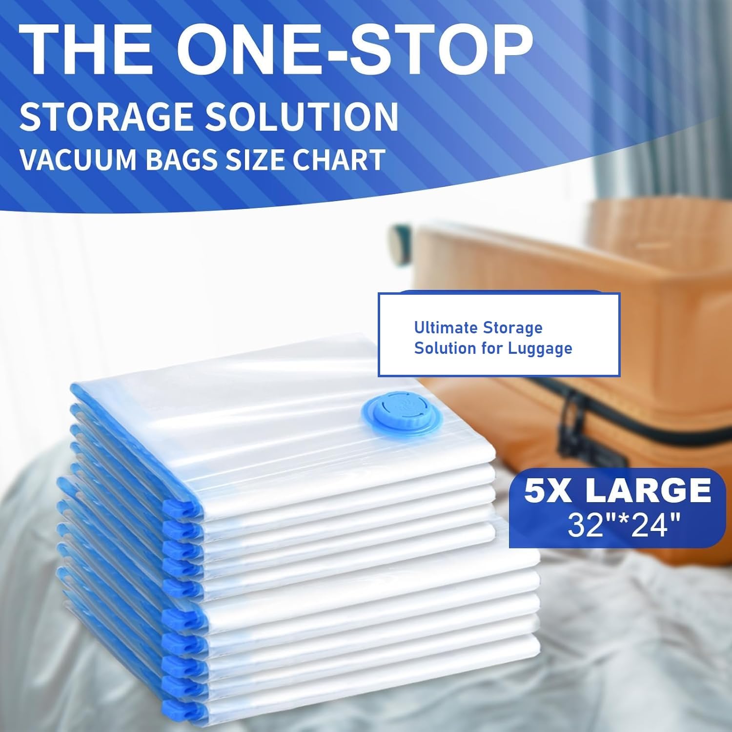 5 Pack Vacuum Storage Bags with Hand Pump Extra Large 32Best Amazon Deals
