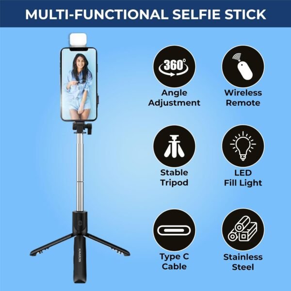 Kratos Selfie Stick, 3 in 1 Multifunctional Design,Best Amazon Deals