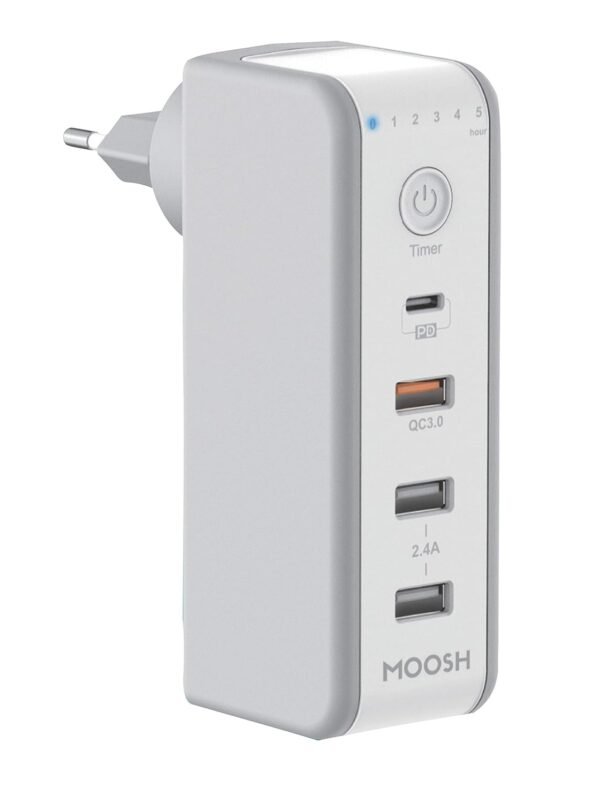 Moosh Timed Wall Charger with Power Delivery 48W for Smart PhonesMobile Accessories Deal
