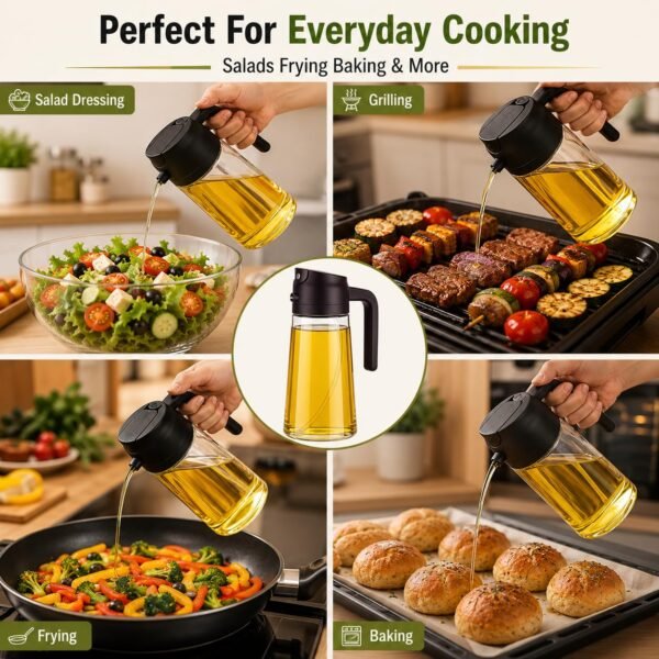 Nurmantras 2 in 1 Glass Oil Sprayer and Dispenser BottleBest Amazon Deals