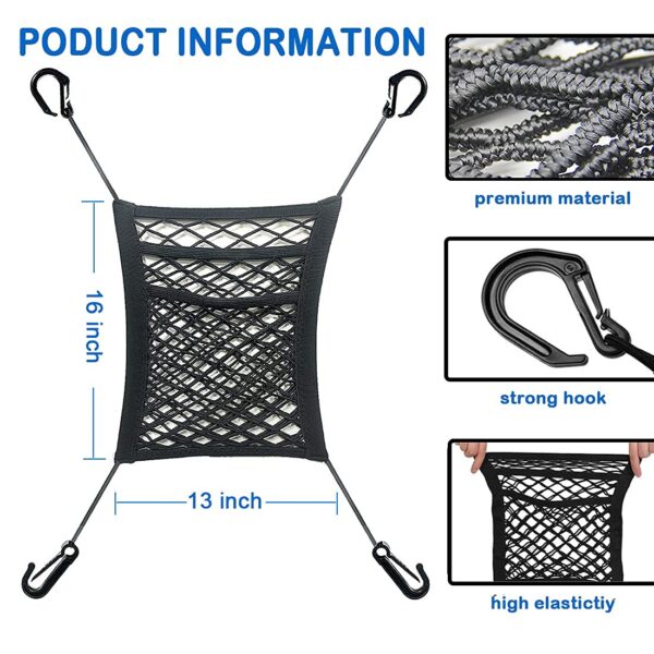 3-Layer Car Mesh Organizer, Seat Back Net Bag, Barrier ofBest Amazon Deals