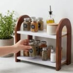 FireBees 2 Tier Kitchen Counter Organizer, Wooden KitchenBest Amazon Deals