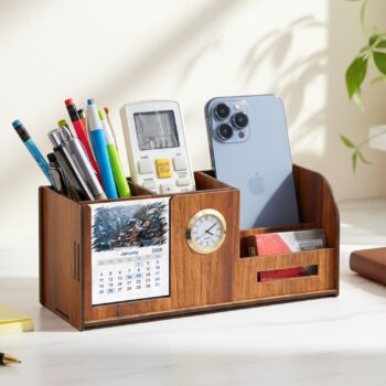Deskart Stylish Pen Holder Stand with Clock, Two YearsBest Amazon Deals Deskart Stylish Pen Holder Stand with Clock, Two YearsBest Amazon Deals