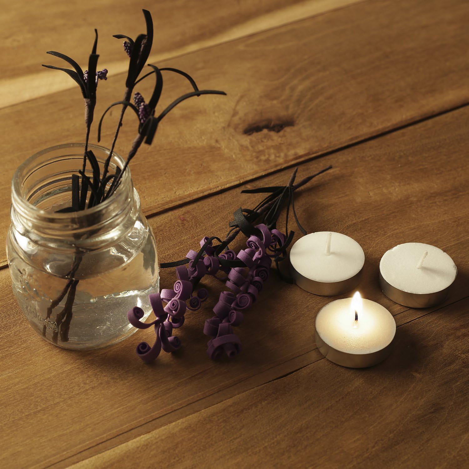 Amazon Brand – Solimo Wax Tealight Candles (Set of 100, Unscented)