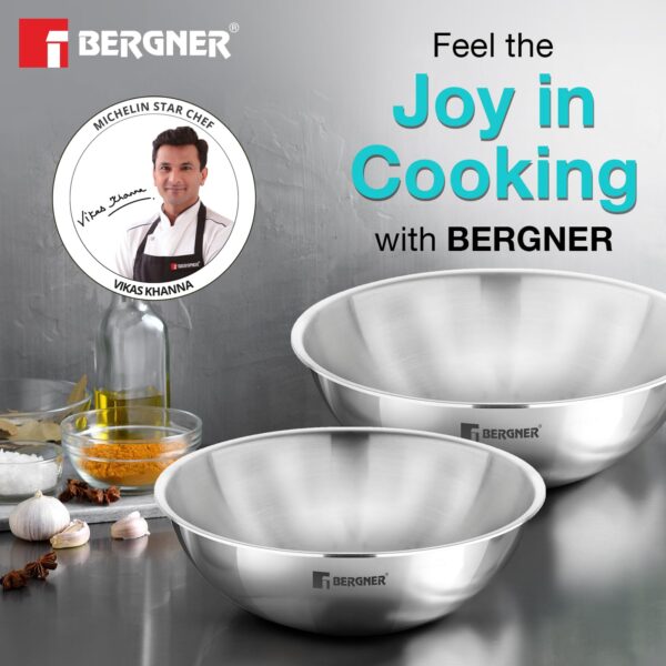 Bergner Tripro Triply Stainless Steel 2 Pcs Tasra Set,Best Amazon Deals