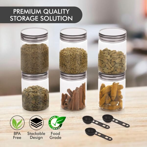 Homeor Plastic Storage Jar & Containers With Spoon,Best Amazon Deals