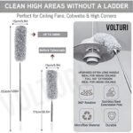 VOLTURI Fan Cleaning Mop with Long Rod, MicrofiberBest Amazon Deals