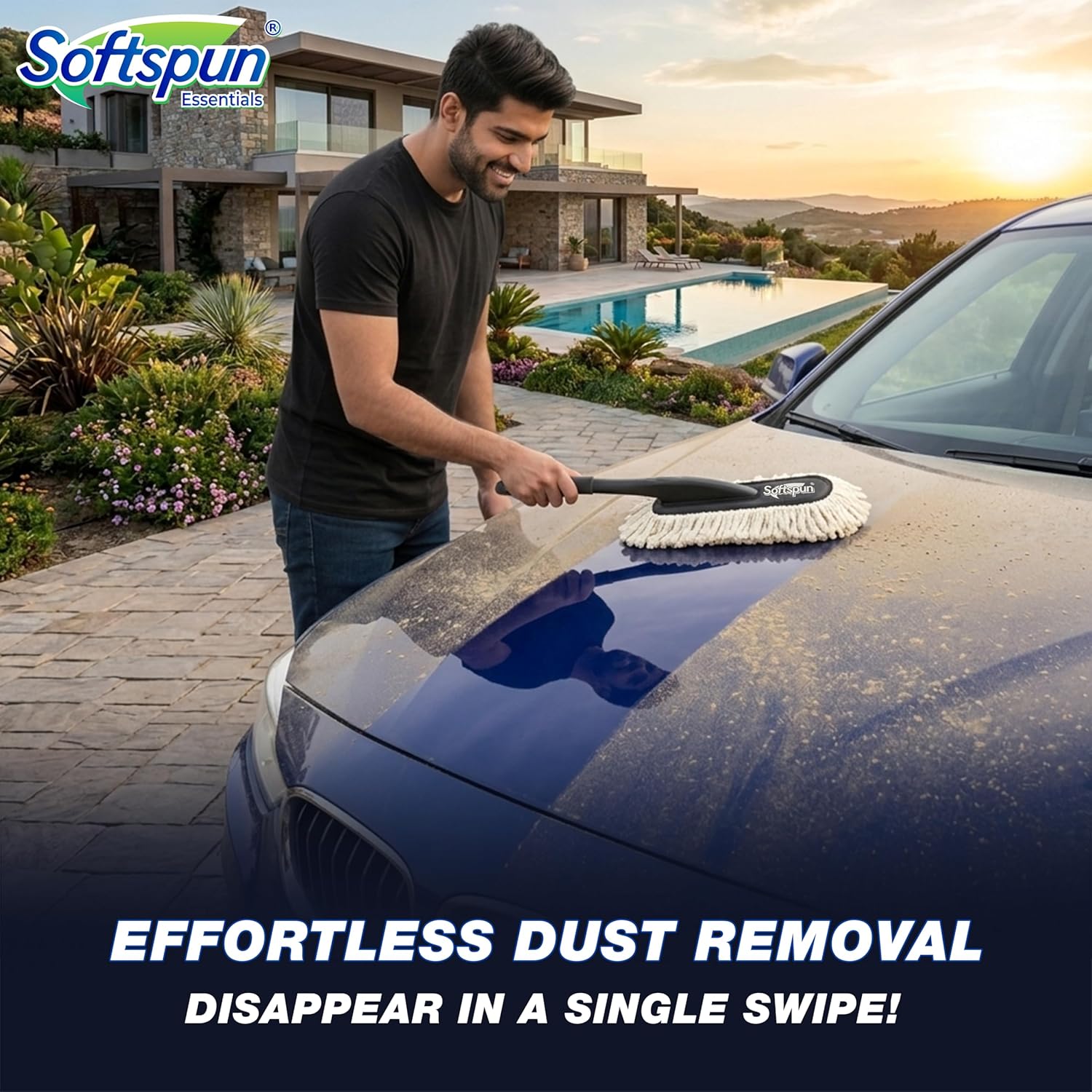 SOFTSPUN Essentials Car Duster Off White, Long-HandleBest Amazon Deals