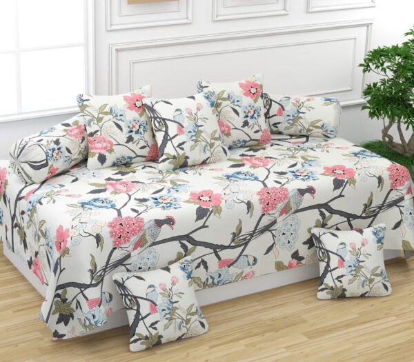 COVE & HUES Cotton Diwan Set Covers |8 Pieces Diwan CoverBest Amazon Deals