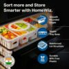 HomeWiz Divided Fridge Storage Box with Lid & Handle |Best Amazon Deals