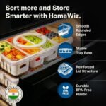 HomeWiz Divided Fridge Storage Box with Lid & Handle |Best Amazon Deals