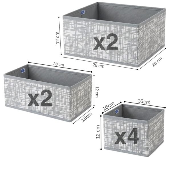 Skrill 8-Piece Foldable Cloth Storage Box Set | CubeBest Amazon Deals