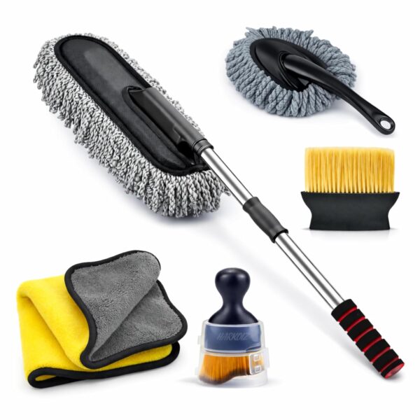 5 in 1 Car Cleaning Kit with Long Handle MicrofiberBest Amazon Deals