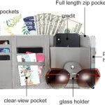 Car Visor Organizer with Zipper  PU Leather Sun VisorBest Amazon Deals