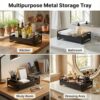 Modern Black Metal Tray for Kitchen Organizer, Oil StandBest Amazon Deals