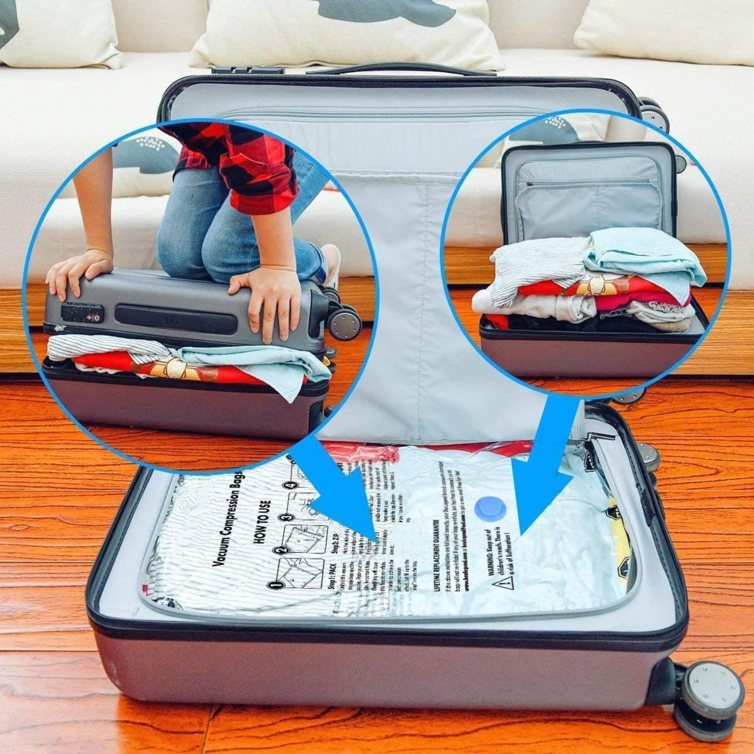 X-GLAM Vacuum Storage Bags for Clothes with Hand Pump Best Amazon Deals