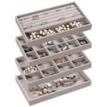 Frebeauty Jewelry Organizer Tray,Stackable Velvet JewelryBest Amazon Deals Frebeauty Jewelry Organizer Tray,Stackable Velvet JewelryBest Amazon Deals