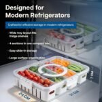 HomeWiz Divided Fridge Storage Box with Lid & Handle |Best Amazon Deals