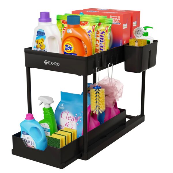 TEX-RO 2 Tier Under Sink Storage Organizer for Kitchen &Best Amazon Deals