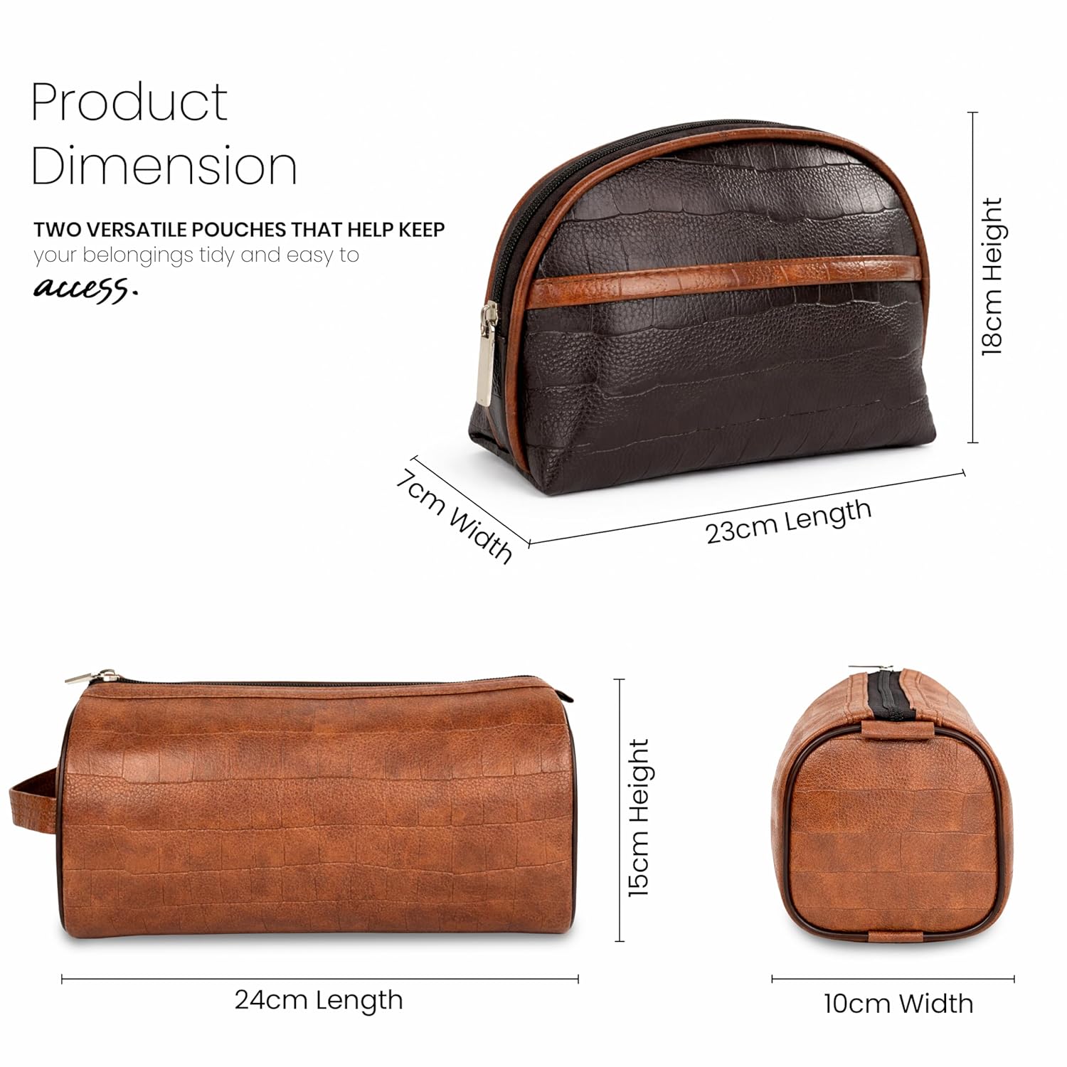 SNDIA 2-Set PU Leather Toiletry Travel Bags for Men andBest Amazon Deals