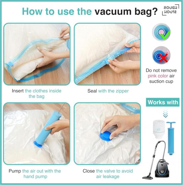 Roughhouse Ultra-Durable Vacuum Storage Bags Pack of 5Best Amazon Deals