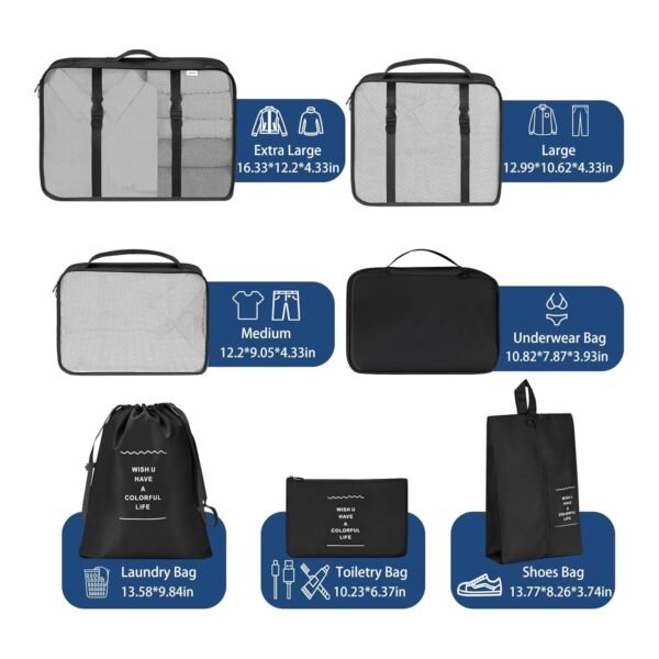 Storite Travel Packing Cubes Set of 7 for Luggage,Best Amazon Deals