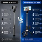 Portable Selfie Stick, Handy Tripod with DetachableBest Amazon Deals