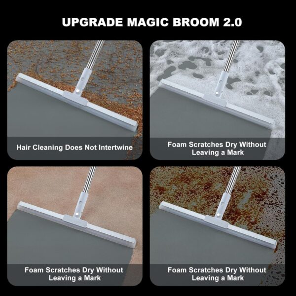 3 in 1 Heavy Duty Magic Broom Silicon Floor Wiper, 180Best Amazon Deals