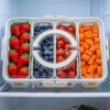 HomeWiz Divided Fridge Storage Box with Lid & Handle |Best Amazon Deals HomeWiz Divided Fridge Storage Box with Lid & Handle |Best Amazon Deals