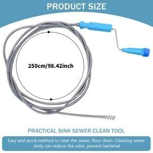 HASTHIP 9.8ft Stainless Steel Drain Cleaner Tool, SpiralBest Amazon Deals