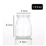 Glass Yogurt Jars with Plastic Lids, 300ml Clear StorageBest Amazon Deals