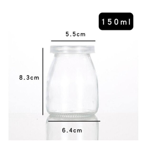 Glass Yogurt Jars with Plastic Lids, 300ml Clear StorageBest Amazon Deals