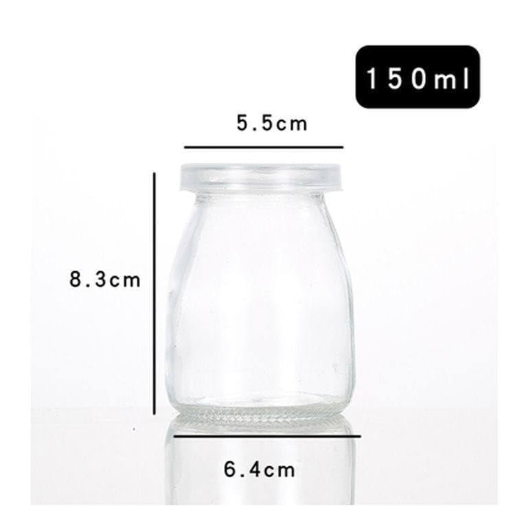 Glass Yogurt Jars with Plastic Lids, 300ml Clear StorageBest Amazon Deals