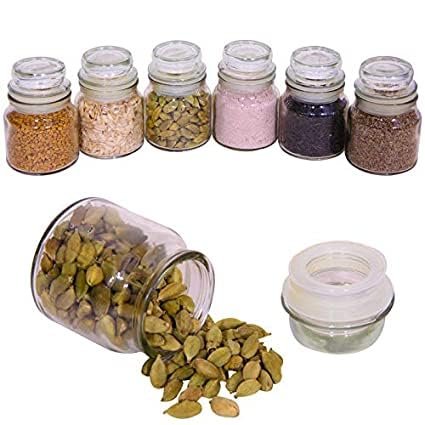 AAMU MOON 100ML Airtight Spice Jar, Glass Container,Best Amazon Deals