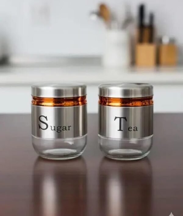2 Pcs Glass Storage Jars 350 ML with Silver Airtight LidBest Amazon Deals