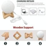 Desidiya 3D Moon Night Lamp  Rechargeable with 7 ColorBest Amazon Deals