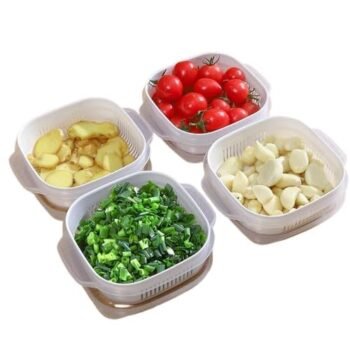 4 Pcs Transparent Fridge Food Storage Container Bin withBest Amazon Deals